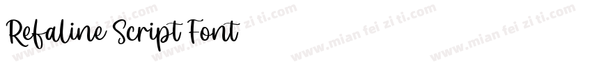Refaline Script Font字体转换